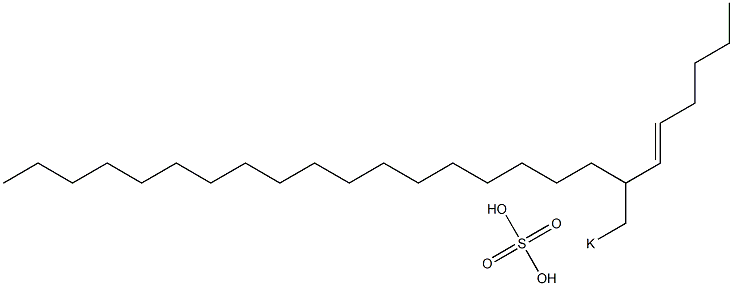 Sulfuric acid 2-(1-hexenyl)icosyl=potassium ester salt