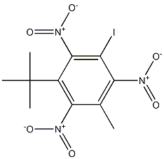 1-tert-Butyl-3-iodo-5-methyl-2,4,6-trinitrobenzene Struktur