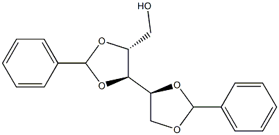 1-O,2-O:3-O,4-O-ジベンジリデン-D-キシリトール 化学構造式