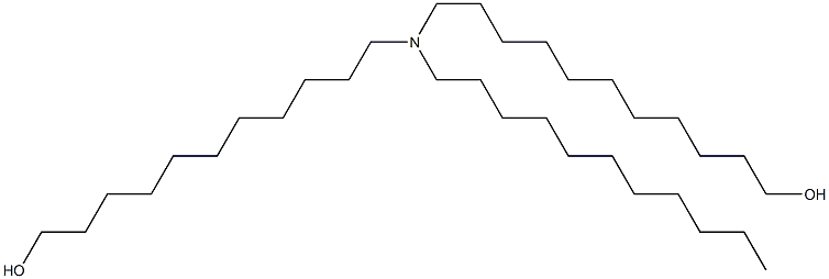 11,11'-(ウンデシルイミノ)ビス(1-ウンデカノール) 化学構造式