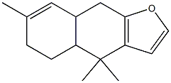 4,4a,5,6,8a,9-Hexahydro-4,4,7-trimethylnaphtho[2,3-b]furan Structure