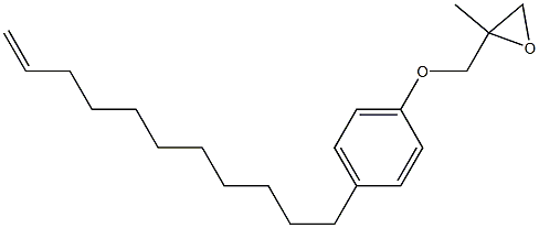 4-(10-ウンデセニル)フェニル2-メチルグリシジルエーテル 化学構造式