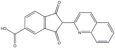 2-(2-キノリル)-1,3-ジオキソ-5-インダンカルボン酸 化学構造式