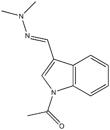 1-アセチル-1H-インドール-3-カルボアルデヒドジメチルヒドラゾン 化学構造式