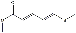 (2E,4E)-5-メチルチオ-2,4-ペンタジエン酸メチル 化学構造式