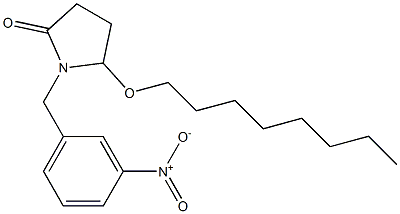 5-(オクチルオキシ)-1-[3-ニトロベンジル]ピロリジン-2-オン 化学構造式