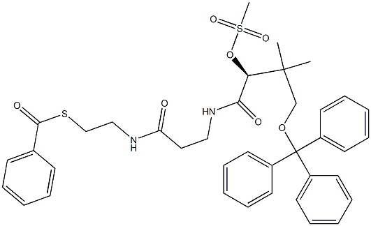 [S,(-)]-2-Methylsulfonyloxy-N-[2-[(2-benzoylthioethyl)carbamoyl]ethyl]-3,3-dimethyl-4-(triphenylmethoxy)butyramide