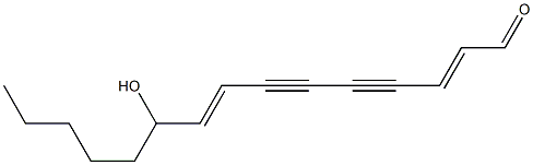 (2E,8E)-10-Hydroxy-2,8-pentadecadiene-4,6-diynal Struktur