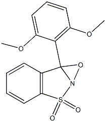 7b-(2,6-ジメトキシフェニル)-7bH-オキサジリノ[2,3-b][1,2]ベンゾイソチアゾール3,3-ジオキシド 化学構造式