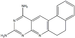 9,11-ジアミノ-5,6-ジヒドロ-7,8,10-トリアザベンゾ[a]アントラセン 化学構造式