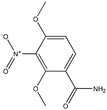 2,4-ジメトキシ-3-ニトロベンズアミド 化学構造式