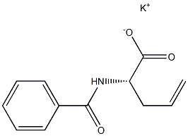 [S,(+)]-2-(ベンゾイルアミノ)-4-ペンテン酸カリウム 化学構造式