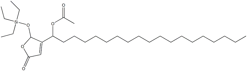Acetic acid 1-[[2,5-dihydro-5-oxo-2-(triethylsiloxy)furan]-3-yl]nonadecyl ester Struktur