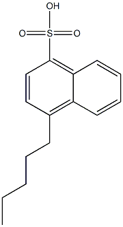 4-ペンチル-1-ナフタレンスルホン酸 化学構造式