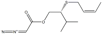 Diazoacetic acid [(R)-3-methyl-2-[(Z)-2-butenylthio]butyl] ester