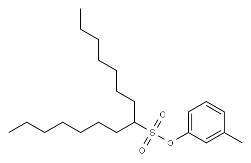 8-Pentadecanesulfonic acid 3-methylphenyl ester