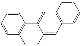 2-[(Z)-(4-ピリジニル)メチレン]-3,4-ジヒドロナフタレン-1(2H)-オン 化学構造式