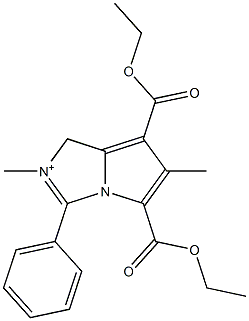 5,7-Bis(ethoxycarbonyl)-2,6-dimethyl-3-(phenyl)-1H-pyrrolo[1,2-c]imidazol-2-ium