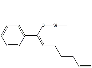 (1Z)-1-フェニル-1-(tert-ブチルジメチルシリルオキシ)-1,6-ヘプタジエン 化学構造式