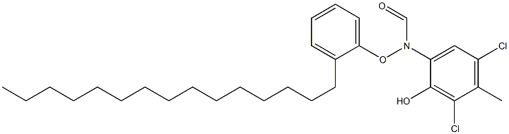 2-(2-ペンタデシルフェノキシホルミルアミノ)-4,6-ジクロロ-5-メチルフェノール 化学構造式
