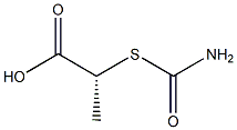 [R,(+)]-2-(カルバモイルチオ)プロピオン酸 化学構造式