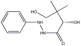 [S,(-)]-2,4-ジヒドロキシ-3,3-ジメチル酪酸2-フェニルヒドラジド 化学構造式