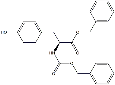 N-(ベンジルオキシカルボニル)-L-チロシンベンジル 化学構造式