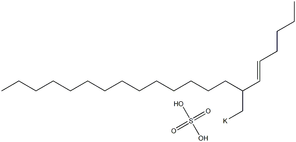 Sulfuric acid 2-(1-hexenyl)hexadecyl=potassium ester salt