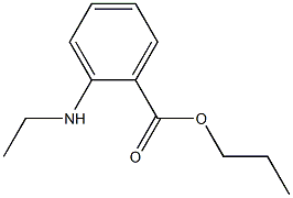 o-(エチルアミノ)安息香酸プロピル 化学構造式