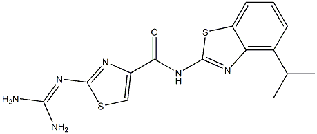 2-(ジアミノメチレンアミノ)-N-(4-イソプロピル-2-ベンゾチアゾリル)チアゾール-4-カルボアミド 化学構造式
