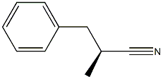 [S,(+)]-2-ベンジルプロピオノニトリル 化学構造式
