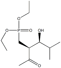 [(2S,3S)-2-Acetyl-3-hydroxy-4-methylpentyl]phosphonic acid diethyl ester 结构式