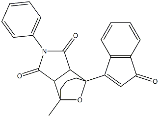 Hexahydro-4-(1-oxo-1H-inden-3-yl)-8-methyl-4,8-epoxy-2-phenylcyclohepta[c]pyrrole-1,3(2H,3aH)-dione