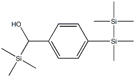 4-(ペンタメチルジシラニル)フェニル(トリメチルシリル)メタノール 化学構造式