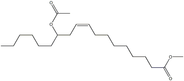 (9Z)-12-(アセチルオキシ)-9-オクタデセン酸メチル 化学構造式