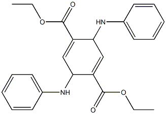 2,5-ジアニリノ-2,5-ジヒドロテレフタル酸ジエチル 化学構造式