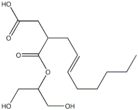 2-(2-オクテニル)こはく酸水素1-[2-ヒドロキシ-1-(ヒドロキシメチル)エチル] 化学構造式
