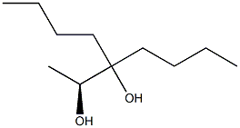 [S,(-)]-3-ブチル-2,3-ヘプタンジオール 化学構造式