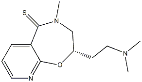 (8S)-7,8-ジヒドロ-8-(2-ジメチルアミノエチル)-6-メチル-1,6-ジアザ-9-オキサ-9H-ベンゾシクロヘプテン-5(6H)-チオン 化学構造式