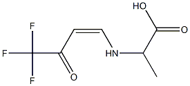 2-[[(Z)-4,4,4-トリフルオロ-3-オキソ-1-ブテニル]アミノ]プロピオン酸 化学構造式