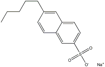6-ペンチル-2-ナフタレンスルホン酸ナトリウム 化学構造式