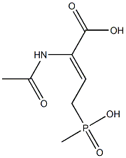 (Z)-2-(Acetylamino)-4-[hydroxy(methyl)phosphinyl]-2-butenoic acid 结构式