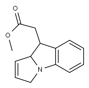 9,9a-ジヒドロ-3H-ピロロ[1,2-a]インドール-9-酢酸メチル 化学構造式