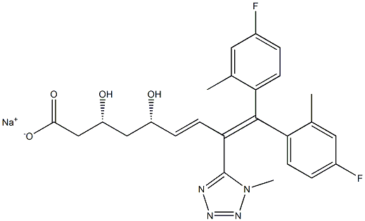(3R,5S,6E)-9,9-Bis(4-fluoro-2-methylphenyl)-3,5-dihydroxy-8-[1-methyl-1H-tetrazol-5-yl]-6,8-nonadienoic acid sodium salt