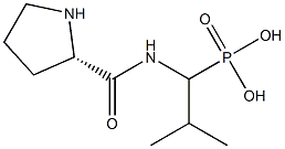 [1-(L-プロリルアミノ)-2-メチルプロピル]ホスホン酸 化学構造式