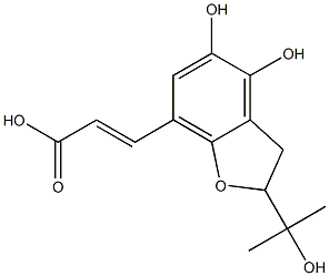 7-(2-Carboxyethenyl)-4,5-dihydroxy-2-(1-hydroxy-1-methylethyl)-2,3-dihydrobenzofuran