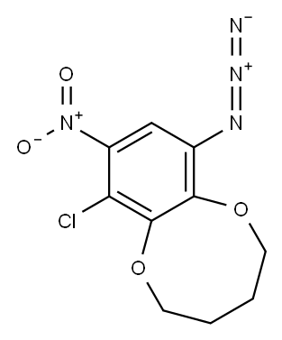 (2,3,4,5-Tetrahydro-10-chloro-9-nitro-1,6-benzodioxocin)-7-yl azide