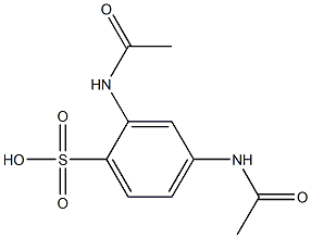 2,4-ジ(アセチルアミノ)ベンゼンスルホン酸 化学構造式