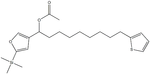 酢酸1-[5-(トリメチルシリル)-3-フリル]-9-(2-チエニル)ノニル 化学構造式