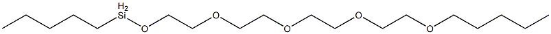 ペンチル[2-[2-[2-[2-(ペンチルオキシ)エトキシ]エトキシ]エトキシ]エトキシ]シラン 化学構造式